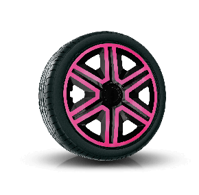 капаци HYUNDAI 15", ACTION DOUBLECOLOR РОЗОВО ЧЕРНИ 4брой 