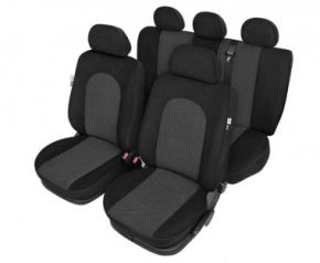 калъфи за седалки Atlantic черно - комплект Mazda 2 Универсални калъфи