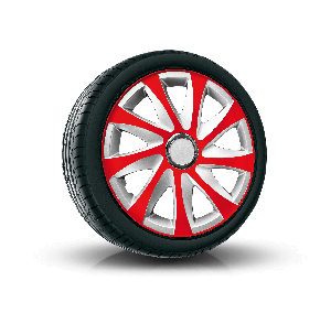 капаци за колела MITSUBISHI 14", DRIFT EXTRA сребърно червено 4брой 