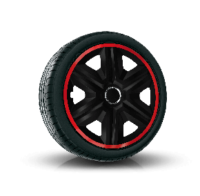 капаци MITSUBISHI 14", FAST LUX ЧЕРВЕНИ-ЧЕРНИ 4брой 