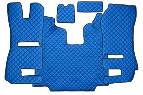 Стелки от еко кожа Q за SCANIA R (01.2011-12.2016) - автоматична - седалки RECARO - сгъваема пътническа седалка - Синьо