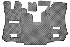 Стелки от еко кожа Q за SCANIA R (01.2011-12.2016) - автоматична - седалки RECARO - сгъваема пътническа седалка - Сиво