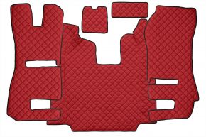 Стелки от еко кожа Q за SCANIA R (01.2011-12.2016) - автоматична - седалки RECARO - сгъваема пътническа седалка - Червено
