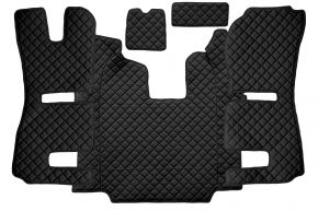 Стелки от еко кожа Q за SCANIA R (01.2011-12.2016) - автоматична - седалки RECARO - пневматична пътническа седалка - Черно