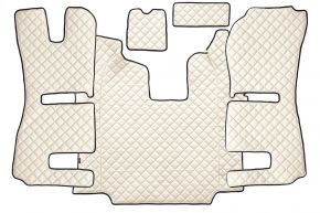 Стелки от еко кожа Q за SCANIA R (01.2011-12.2016) - автоматична - седалки RECARO - пневматична пътническа седалка - Светлобежово