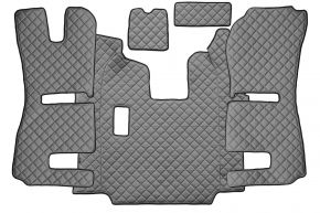 Стелки от еко кожа Q за SCANIA R (01.2011-12.2016) - ръчна - седалки RECARO - пневматична пътническа седалка - Сиво