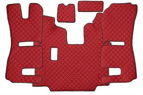 Стелки от еко кожа Q за SCANIA R (01.2011-12.2016) - ръчна - седалки RECARO - пневматична пътническа седалка - Червено
