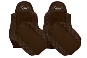 Калъфи за седалки по мярка ELEGANCE Q за MAN TGA (01.2000-12.2010) - кафяви