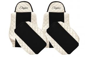 Калъфи за седалки по мярка ELEGANCE Q за MAN TGA (01.2000-12.2010) - светлобежови