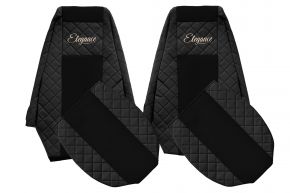 Калъфи за седалки по мярка ELEGANCE Q за RENAULT PREMIUM II (01.2005-12.2013) - черни