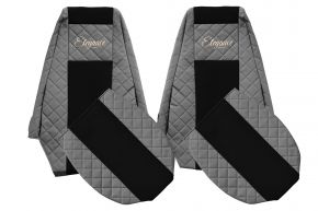 Калъфи за седалки по мярка ELEGANCE Q за RENAULT PREMIUM II (01.2005-12.2013) - сиви