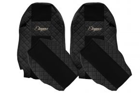 Калъфи за седалки по мярка ELEGANCE Q за MERCEDES ACTROS MP 2 (01.2003-12.2006) - черни