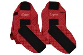 Калъфи за седалки по мярка ELEGANCE Q за MAN TGX (01.2007-03.2020) - седалки ISRI, различни седалки - червени