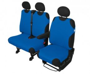 калъфи  COTTON DV 2+1 синя Renault Trafic II 2001-2014