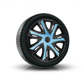 капаци за колела VOLKSWAGEN 14", N-POWER BICOLOR циан-черно  4брой