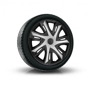 капаци за колела VOLKSWAGEN 15", N-POWER BICOLOR сребристо-черен  4брой