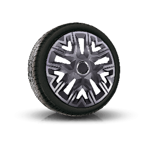капаци за колела 16", PERFECTO графитени лакирани, 4брой 