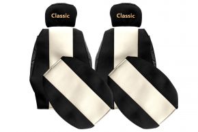 Калъфи за седалки по мярка CLASSIC за MAN L2000 (01.1994-12.2005) - колани към седалките - светлобежови