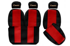 Калъфи за седалки по мярка CLASSIC за MAN L2000 (01.1994-12.2005) - червени