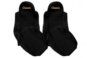 Калъфи за седалки по мярка CLASSIC за MAN TGL (01.2005-12.2012) - колан на пътника извън седалката - черни