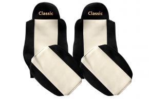 Калъфи за седалки по мярка CLASSIC за MAN TGL (01.2005-12.2012) - колан на пътника извън седалката - светлобежови