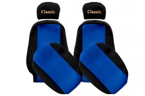 Калъфи за седалки по мярка CLASSIC за VOLVO FL (01.1998-12.2001) - регулируеми облегалки за глава - сини