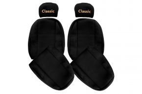 Калъфи за седалки по мярка CLASSIC за MAN L2000 (01.1994-12.2005) - колан на пътника извън седалката - черни