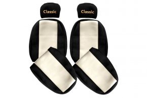 Калъфи за седалки по мярка CLASSIC за MAN L2000 (01.1994-12.2005) - колан на пътника извън седалката - светлобежови