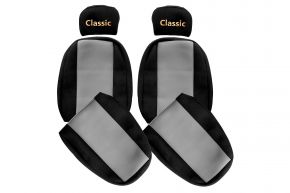 Калъфи за седалки по мярка CLASSIC за MAN L2000 (01.1994-12.2005) - колан на пътника извън седалката - сиви