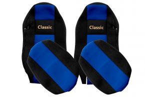 Калъфи за седалки по мярка CLASSIC за MAN TGX (01.2007-03.2020) - обикновени седалки (не ISRI) - сини