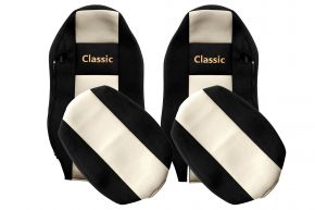 Калъфи за седалки по мярка CLASSIC за MAN TGX (01.2007-03.2020) - обикновени седалки (не ISRI) - светлобежови