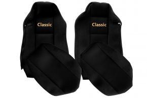 Калъфи за седалки по мярка CLASSIC за MAN TGX (01.2007-03.2020) - седалка на водача ISRI - черни