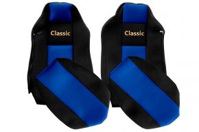 Калъфи за седалки по мярка CLASSIC за MAN TGX (01.2007-03.2020) - седалка на водача ISRI - сини