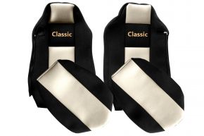 Калъфи за седалки по мярка CLASSIC за MAN TGX (01.2007-03.2020) - седалка на водача ISRI - светлобежови