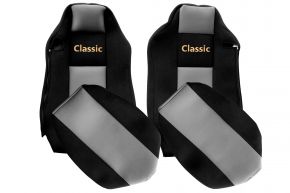Калъфи за седалки по мярка CLASSIC за MAN TGX (01.2007-03.2020) - седалка на водача ISRI - сиви