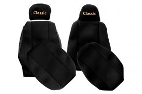 Калъфи за седалки по мярка CLASSIC за SCANIA P (01.2013-12.2016) - различни облегалки за глава - черни