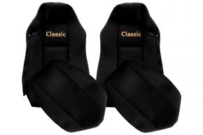 Калъфи за седалки по мярка CLASSIC за MAN TGX (01.2007-03.2020) - еднакви седалки ISRI - черни