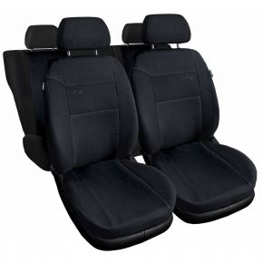 Универсални текстилни калъфи за седалки RS черни, подходящи за Chevrolet Aveo