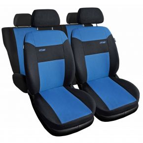 Универсални текстилни калъфи за седалки RS сини, подходящи за Chevrolet Aveo