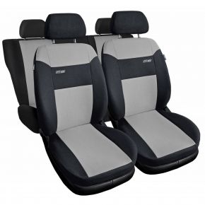 Универсални текстилни калъфи за седалки RS светлосиви, подходящи за Chevrolet Aveo