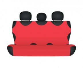 калъфи за седалки COTTON до задната неразделена седалка червен Chevrolet Lacetti