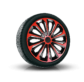 капаци за колела VOLKSWAGEN 14", STRONG DUOCOLOR ЧЕРВЕНИ-ЧЕРНИ 4брой 