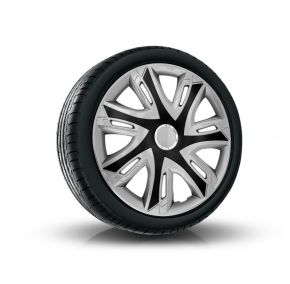 капаци за колела ALFA ROMEO 14", SUPERNOVA BICOLOR сребристо-черен  4брой