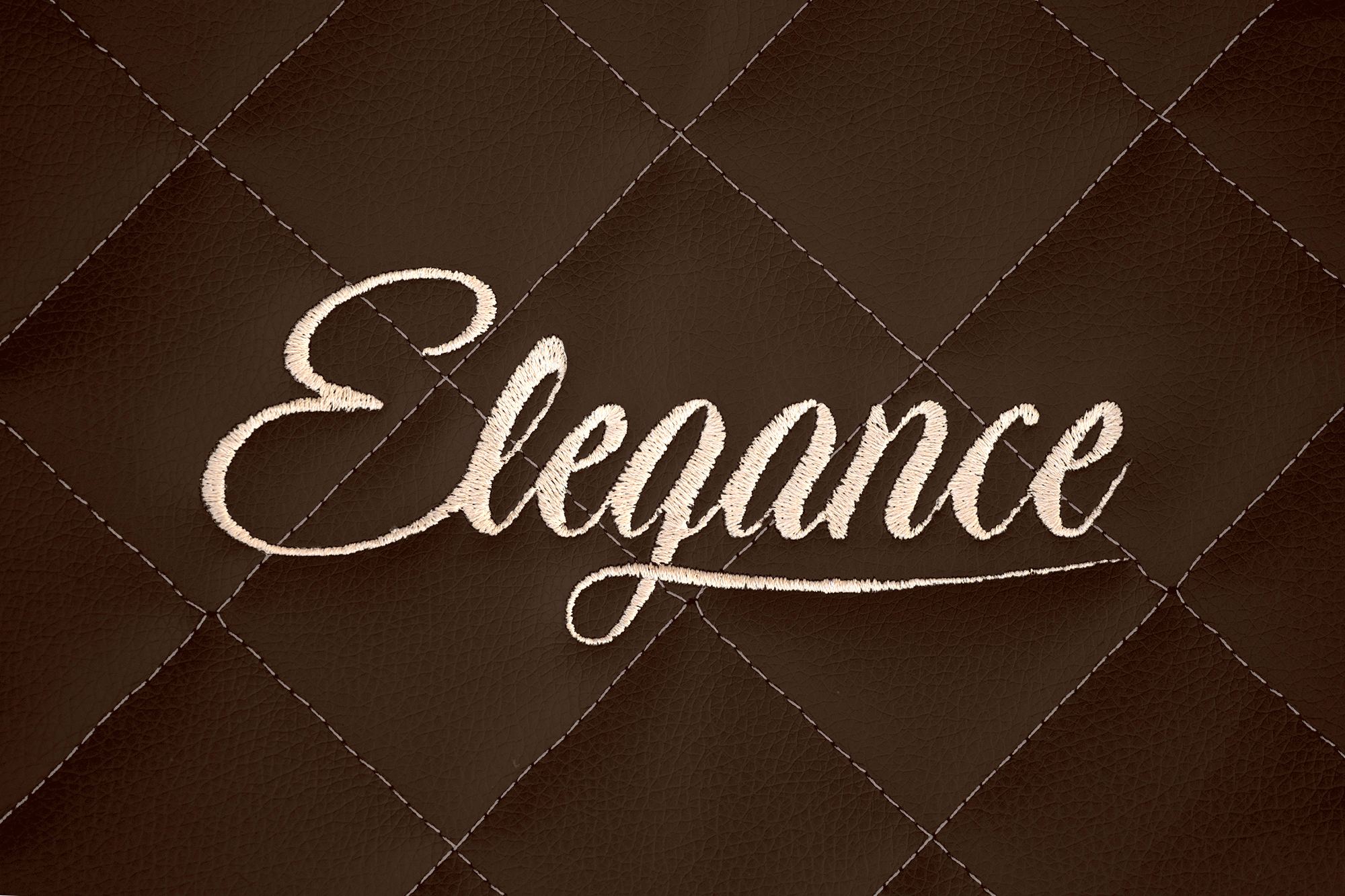 Детайл от бродерията Elegance: Кафяво