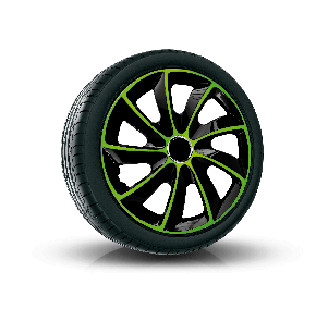 капаци за колела AUDI 14", STIG EXTRA зелено черни 4брой 